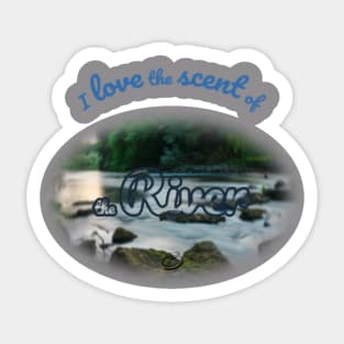 A day in the river Sticker